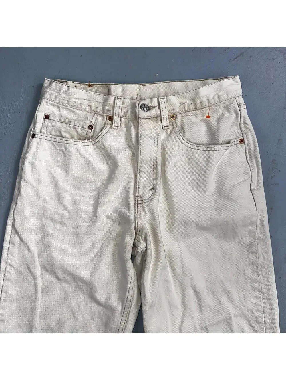 Levis 550 Vintage 90s USA Red Tab Jeans 32x34 White Wash 501 Act 30x32